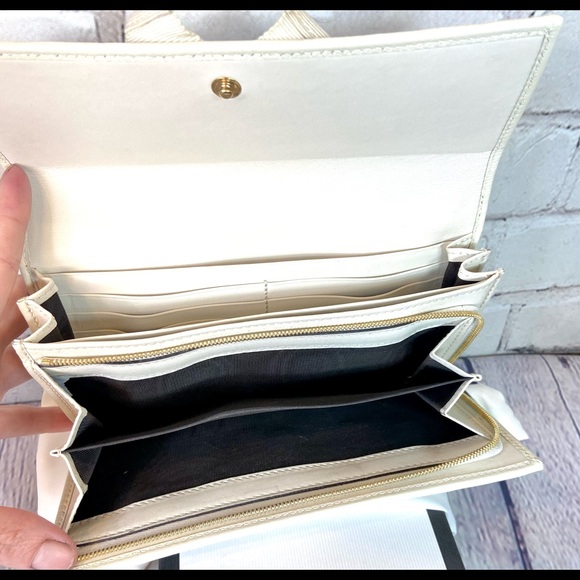 Gucci Marmont blue floral canvas wallet crossbody w/box, dust bag & bag charm - Picture 8 of 16